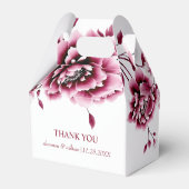 Ballotins Fleurs de pivoine bourguignonne Merci mariage (Arrière)