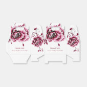 Ballotins Fleurs de pivoine bourguignonne Merci mariage (Déplié)