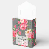 Ballotins Fleurs de pivoine chic sur gris (Ouvert)