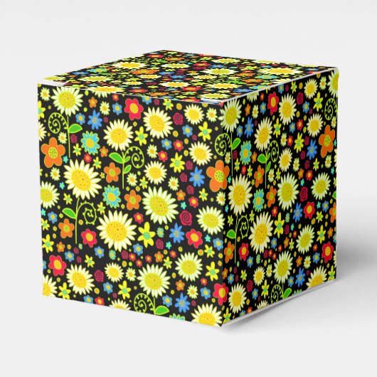 Ballotins Fleurs de printemps - Noir (Verso)