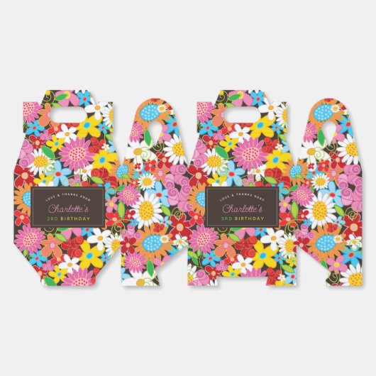 Ballotins Fleurs de printemps Whimsical Jardin Fête d'annive (Déplié)