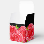 Ballotins Fleurs de roses rouges à l'aquarelle Carré de 2" (Ouvert)