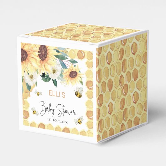 Ballotins Fleurs de soleil doux comme peut être Baby shower (Verso)