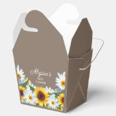 Ballotins Fleurs de soleil rustiques marguerites Baby shower (Ouvert)