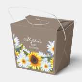 Ballotins Fleurs de soleil rustiques marguerites Baby shower (Arrière)