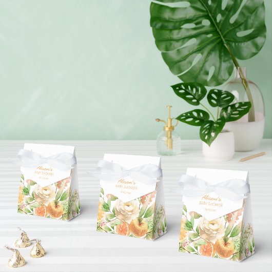 Ballotins Fleurs de verdure de rose jaune Fille Baby Shower