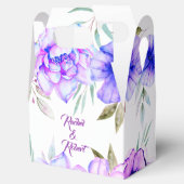 Ballotins Fleurs d'eau violet et bleu mariage fleuri (Ouvert)