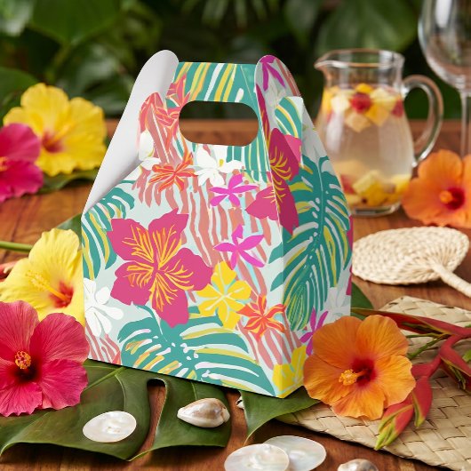 Ballotins Fleurs d'impression tropicales hawaïennes