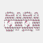 Ballotins Fleurs élégantes roses chaudes et argentées (Déplié)