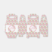 Ballotins Fleurs élégantes roses et or brillantes Anniversai (Déplié)