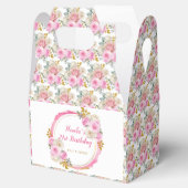 Ballotins Fleurs élégantes roses et or brillantes Anniversai (Ouvert)