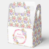 Ballotins Fleurs élégantes roses et violettes Anniversaire (Ouvert)