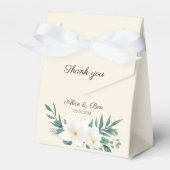 Ballotins Fleurs élégantes Vert Blanc Noir Ballotin (Verso)