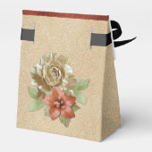 Ballotins Fleurs en cuir sur daim (Arrière)