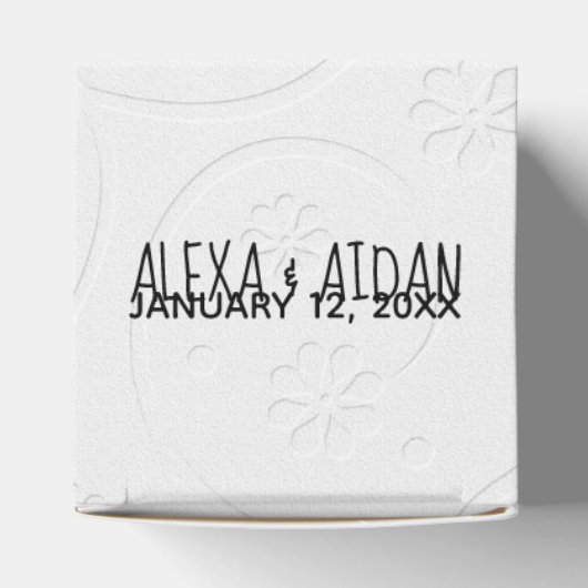 Ballotins Fleurs en Mariage blanc (Haut)