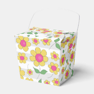 Ballotins Fleurs enfants rose jaune heureux printemps doodle