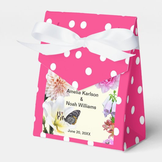 Ballotins Fleurs et Mariage papillon Ajouter Pois d'image (Verso)