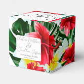 Ballotins Fleurs hawaïennes tropicales Mariage élégant (Arrière)