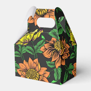 Ballotins Fleurs lumineuses jaillissant d'un fond noir