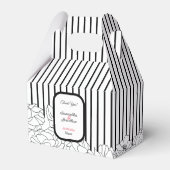 Ballotins Fleurs noires et blanches avec bandes (Arrière)