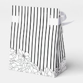 Ballotins Fleurs noires et blanches avec bandes (Arrière)