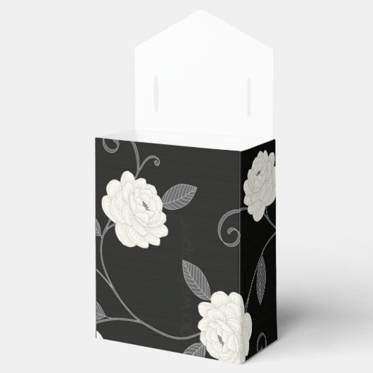 Ballotins Fleurs noires et blanches et Parties scintillant r (Ouvert)