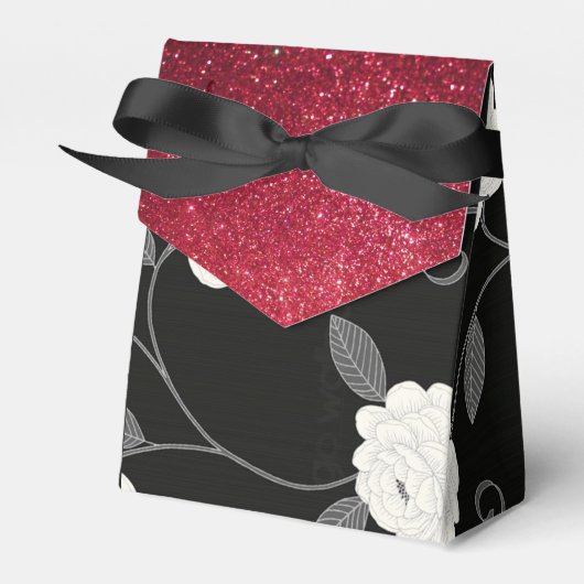 Ballotins Fleurs noires et blanches et Parties scintillant r (Verso)