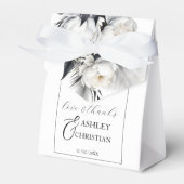 Ballotins Fleurs noires et blanches modèle mariage (Verso)