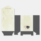 Ballotins fleurs noires rose (Déplié)