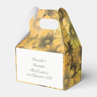 Ballotins Fleurs orange jaune coloré mariage