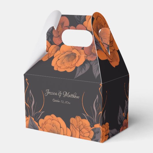 Ballotins Fleurs orange simple Élégant (Arrière)