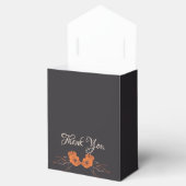 Ballotins Fleurs orange simple Élégant Merci  (Ouvert)