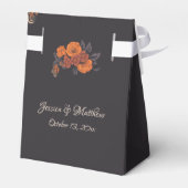 Ballotins Fleurs orange simple Élégant Merci  (Arrière)