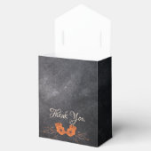 Ballotins Fleurs orange simple Élégant Merci (Ouvert)