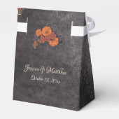 Ballotins Fleurs orange simple Élégant Merci (Arrière)