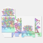 Ballotins Fleurs Pastel Mariage blanc (Déplié)