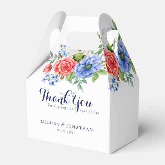 Ballotins Fleurs Patriotiques Rouge Blanc Bleu Mariage 4 Jui (Arrière)