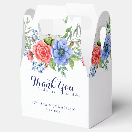 Ballotins Fleurs Patriotiques Rouge Blanc Bleu Mariage 4 Jui (Ouvert)