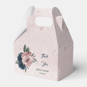 Ballotins fleurs rose et marine botanique mariage