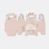 Ballotins fleurs roses beige | Baptême (Déplié)