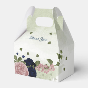 Ballotins fleurs roses de la marine verdure mariage