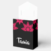 Ballotins Fleurs roses en noir (Ouvert)