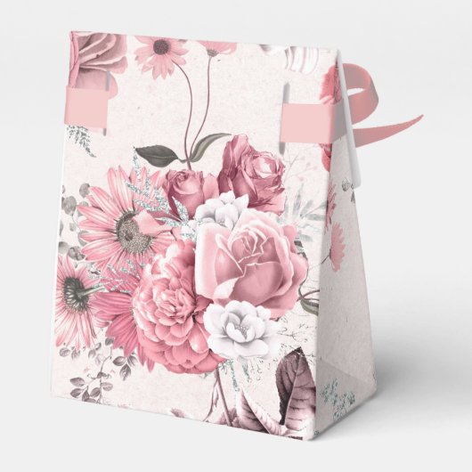 Ballotins Fleurs roses et argentées (Arrière)