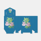 Ballotins Fleurs roses et feuilles design peinture originale (Déplié)