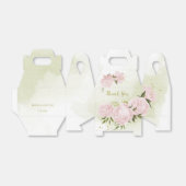 Ballotins fleurs roses romantiques avec mariage feuille vert (Déplié)