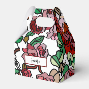 Ballotins Fleurs rouges brillantes et modernes