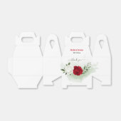 Ballotins Fleurs rouges et blanches verdure mariage botaniqu (Déplié)