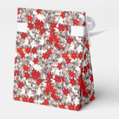 Ballotins Fleurs rouges et feuilles gris argenté (Arrière)