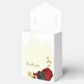 Ballotins fleurs rouges et noires or mariage botanique (Ouvert)