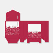 Ballotins Fleurs rouges marguerites sur arrière - plan blanc (Déplié)